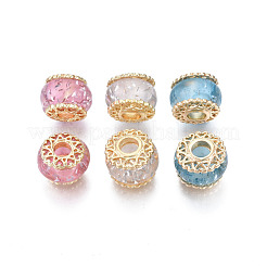 Rack Plating Alloy European Beads&nbsp;MPDL-N039-199-G
