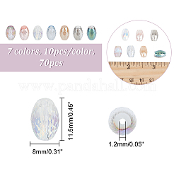 70Pcs 7 Colors Glass Beads&nbsp;GLAA-GA0001-43