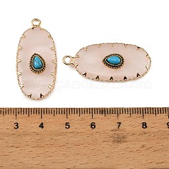 Natural Rose Quartz & Synthetic Turquoise Carved Pendants&nbsp;GG-CBA5963-02A