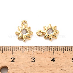 Brass Cubic Zirconia Charms&nbsp;KK-D300-03G