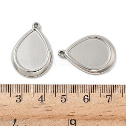 304 Stainless Steel Pendant Cabochon Settings&nbsp;STAS-D127-12P