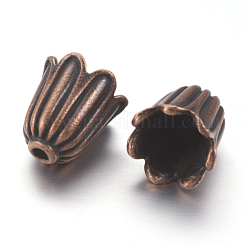Tibetan Style Alloy Bead Caps&nbsp;X-TIBEB-00864-R-NR