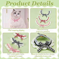 3Pcs 3 Colors Acrylic Fibers Cat Bowknot Collar&nbsp;AJEW-FG0004-34