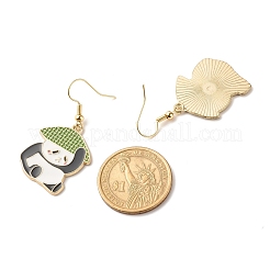 Panda Alloy Enamel Dangle Earrings&nbsp;EJEW-JE04773