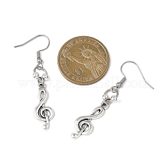 Musical Note Tibetan Style Alloy Dangle Earrings&nbsp;EJEW-JE06773