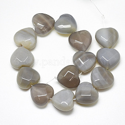 Natural Grey Agate Beads Strands&nbsp;G-S357-E02-08