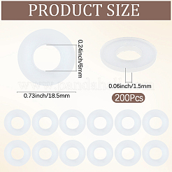 200Pcs Nylon Gaskets&nbsp;FIND-GF0009-37C