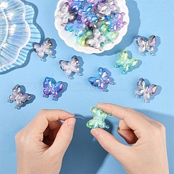 20Pcs UV Plating Rainbow Iridescent Acrylic Beads&nbsp;OACR-YW0003-36