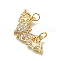 Brass Micro Pave Cubic Zirconia Pendants&nbsp;KK-D339-04G