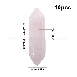 10Pcs Faceted Natural Rose Quartz Healing Stones&nbsp;G-SC0001-61