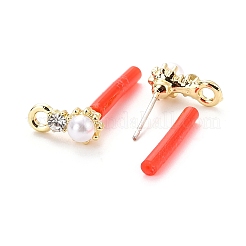 Alloy Stud Earring Findings&nbsp;LS-EJEW-J102-06G