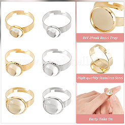 DIY Blank Dome Finger Rings Making Kit&nbsp;DIY-DC0001-61