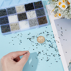 15 Styles Glass Seed Beads&nbsp;SEED-WR0001-12