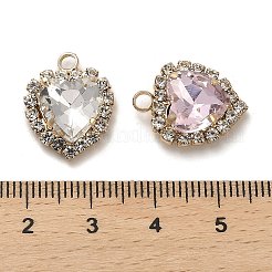 Glass with Golden Brass Pendants&nbsp;GLAA-G111-04G
