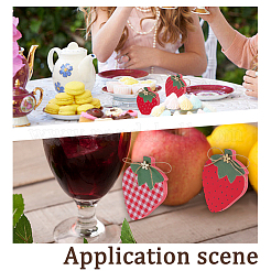Wood Strawberry Desktop Decoration&nbsp;AJEW-WH0434-14