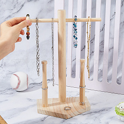 Wooden Baseball Ring Display Holder&nbsp;RDIS-WH0011-37B