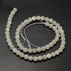 Round Natural White Moonstone Bead Strands&nbsp;LS-G-L425-22-6mm