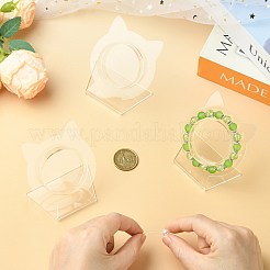 4Pcs Clear Acrylic Slant Back Single Bracelet Bangle Display Stands&nbsp;AC-FS5191-01A
