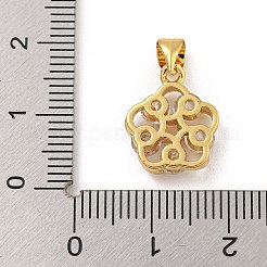 Rack Plating Brass Micro Pave Cubic Zirconia Pendants&nbsp;KK-G513-20G