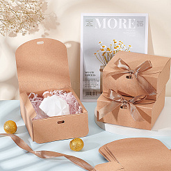Square Kraft Paper Jewelry Gift Boxes&nbsp;CBOX-WH0003-35C