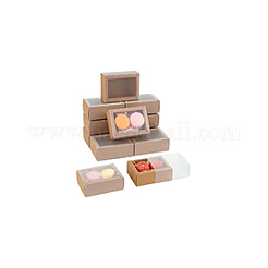 Foldable Paper Drawer Boxes with Clear Plastic Cover&nbsp;CON-WH0095-68B-05