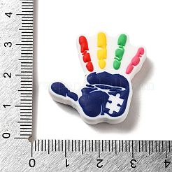 Infantile Autism Theme Silicone Focal Beads&nbsp;SIL-P007-C01