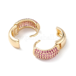 Cubic Zirconia Hoop Earrings&nbsp;EJEW-M216-01B