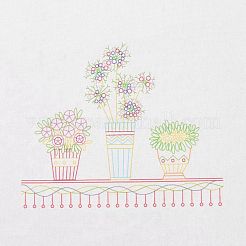 DIY Embroidery Fabric with Eliminable Pattern&nbsp;DIY-P032-B06
