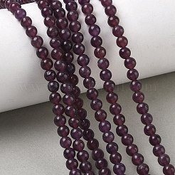 Natural Lepidolite/Purple Mica Stone Beads Strands&nbsp;LS-G-D0020-15-4mm