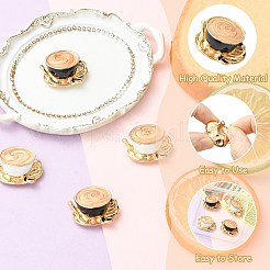 4Pcs 2 Colors Coffee Enamel Pins&nbsp;JEWB-CJ0003-31