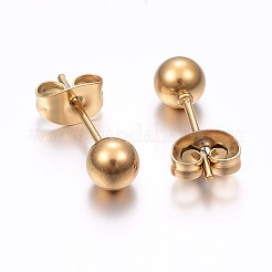 304 Stainless Steel Stud Earrings&nbsp;EJEW-H353-03G-5MM