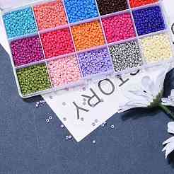 180G 15 Colors Baking Paint Glass Seed Beads&nbsp;SEED-JQ0003-01C-3mm