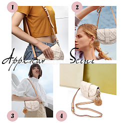 2Pcs 2 Style Faux Fur Ball Pom Pom Keychains and Microfiber Leather Bag Strap&nbsp;FIND-CA0004-16