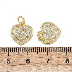 Brass Micro Pave Cubic Zirconia Pendants&nbsp;ZIRC-I367-11G-13