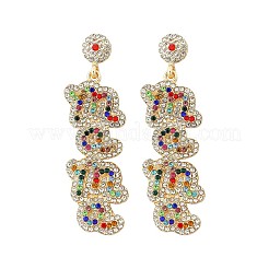 Mother's Day Alloy Rhinestone Dangle Stud Earrings&nbsp;WGC7371-02