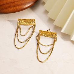 304 Stainless Steel Dangle Stud Earrings&nbsp;WGFD556-01