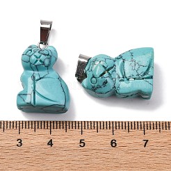 Natural & Synthetic Mixed Gemstone Pendants&nbsp;G-B127-08P