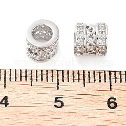Brass Micro Pave Clear Cubic Zirconia Beads&nbsp;KK-U028-21P