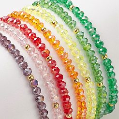7Pcs 7 Style Glass Beaded Stretch Bracelets Set&nbsp;BJEW-TA00230