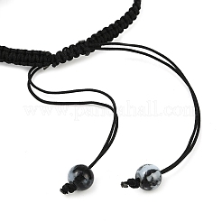 Baking Paint Glass Round Beads Braided Bead Bracelets&nbsp;BJEW-JB11974-01