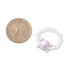 Acrylic Skull Stretch Rings&nbsp;RJEW-JR00927-02