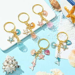 Alloy Enamel & Glass Bottle With Glass Rhinestone Keychain&nbsp;KEYC-FZ00020