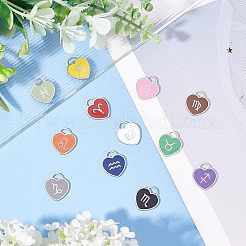 12Pcs 12 Style 304 Stainless Steel Enamel Pendants&nbsp;STAS-NB0001-30