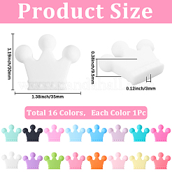 16Pcs 16 Styles Food Grade Eco-Friendly Silicone Focal Beads&nbsp;SIL-SC0003-19