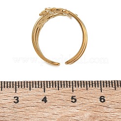 304 Stainless Steel Micro Pave Cubic Zirconia Cuff Open Rings for Women&nbsp;CU-CBAD24F-01G
