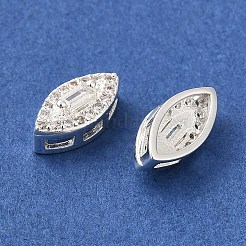 Brass Micro Pave Clear Cubic Zirconia Beads&nbsp;KK-G503-23S