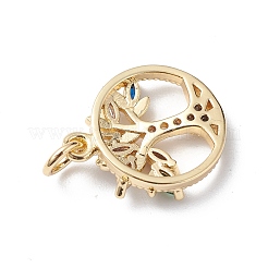 Brass Micro Pave Cubic Zirconia Pendants&nbsp;KK-E003-04G