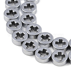 Electroplated Synthetic Non-magnetic Hematite Beads Strands&nbsp;G-K375-A01-01