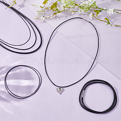 6Pcs 3 Styles Black Waxed Cord Necklace Making&nbsp;AJEW-UN0002-31