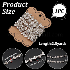2.5 Yards Brass Rhinestone Strass Chains&nbsp;CHC-UN0001-05
